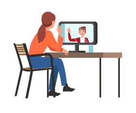 Video calling clipart