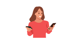 Businesswoman calling clipart