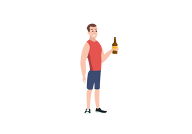 Man holding drink clipart