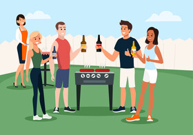 Barbecue party vector