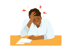 Stressed man clipart