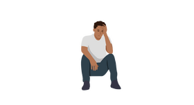 Stressed man clipart