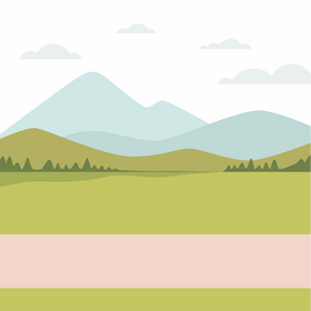 Simple landscape illustration vector