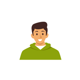 Man character profile clipart