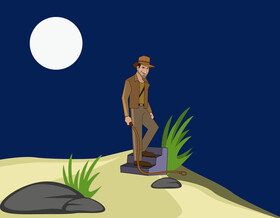 Indiana Jones drawing vector