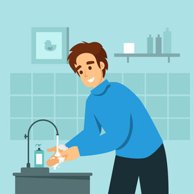 Wash hands illustration vector