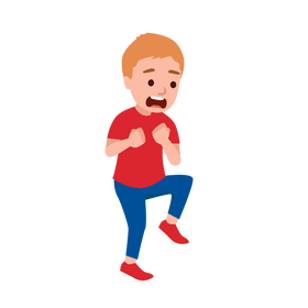 Afraid kid illustration clipart