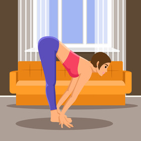 Funny yoga vector free download