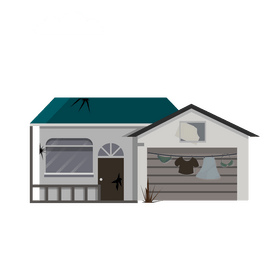 Abandoned house clipart