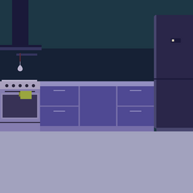 Clean kitchen illustration vector