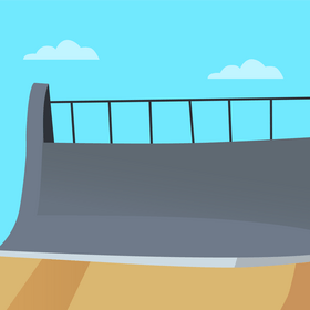 Skate park illustration vector