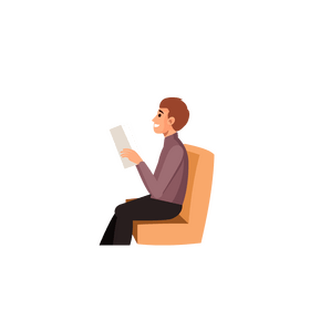 Man holding menu clipart