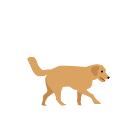 Walking dog clipart