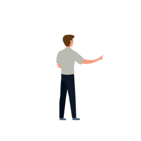 Man pointing clipart