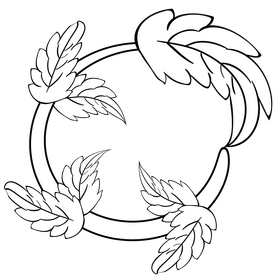 Free leaf black and white clipart