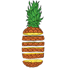 Cute pineapple clipart