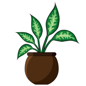 Plant in pot clipart