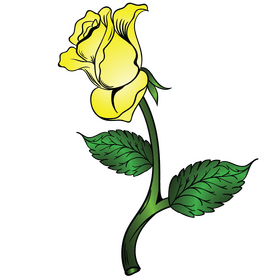 Yellow rose clipart