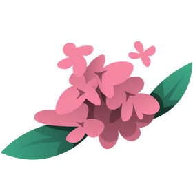 Pink flowers clipart