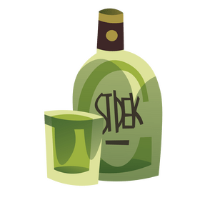 Green apple drink clipart