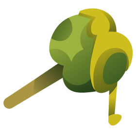 Green apple with honey clipart