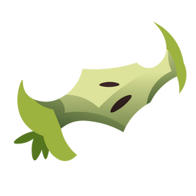 Green apple stub clipart