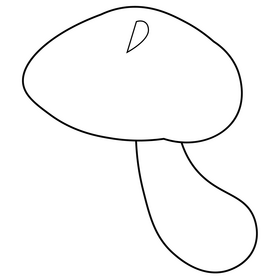 Mushroom black and white clipart