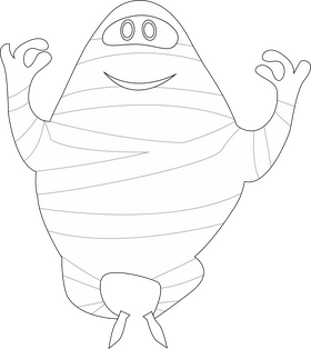 Mummy doing yoga black and white clipart