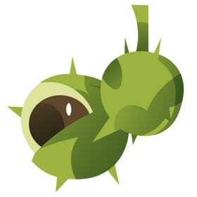 Autumn chestnut clipart