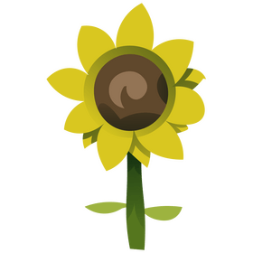 Autumn sunflower clipart
