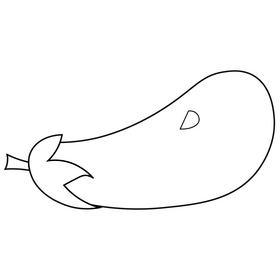 Eggplant drawing black and white clipart