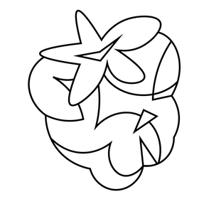 Blackberry black and white clipart