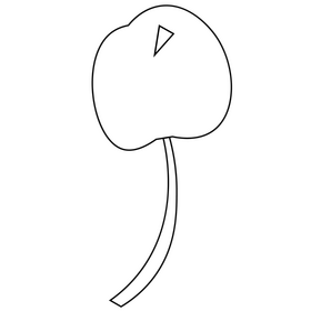 Yellow cherry black and white clipart