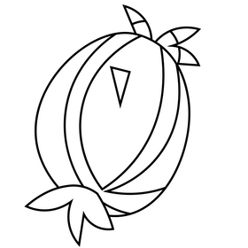 Gooseberry black and white clipart