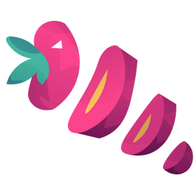 Strawberry fruit cut clipart