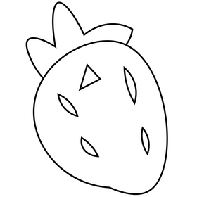 Strawberry black and white clipart