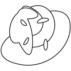 Cinnamon roll black and white clipart
