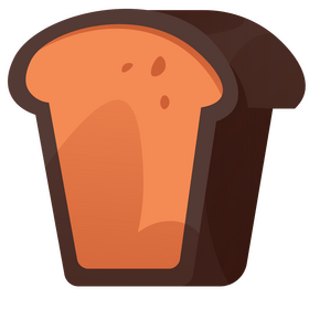 Gray bread clipart