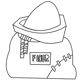 Flour black and white clipart