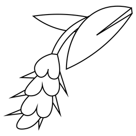 Bread wheat black and white clipart