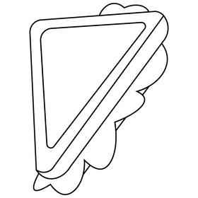 Breakfast toast black and white clipart