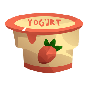 Breakfast yogurt clipart