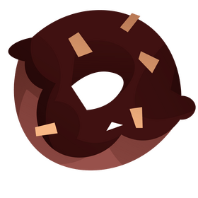 Chocolate donut clipart