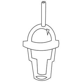 Chocolate milkshake black and white clipart