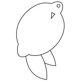 Citrus lemon black and white clipart