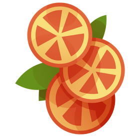 Citrus slices clipart