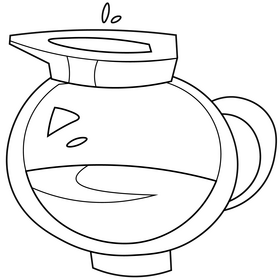 Free hot coffee black and white clipart