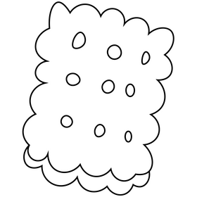 Cracker cookie black and white clipart