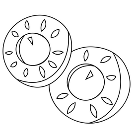 Jelly cookies black and white clipart