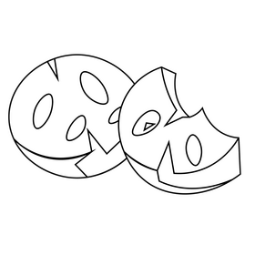 Chocochip cookie black and white clipart